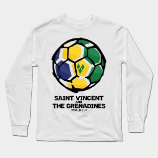 Saint Vincent and the Grenadines Football Country Flag Long Sleeve T-Shirt